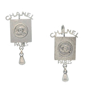 Chanel Dangle Piercing Earrings Silver 00C 125209