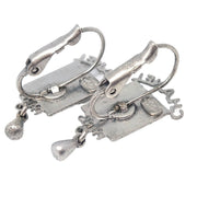 Chanel Dangle Piercing Earrings Silver 00C 125209