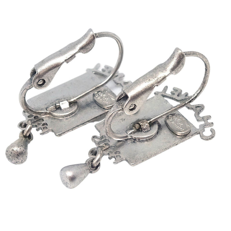Chanel Dangle Piercing Earrings Silver 00C 125209