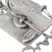 Chanel Dangle Piercing Earrings Silver 00C 125209