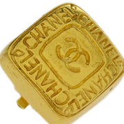 Chanel Square Earrings Clip-On Gold 99A 125210