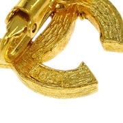 Chanel Gold CC Earrings Clip-On Rhinestone 2084 125211