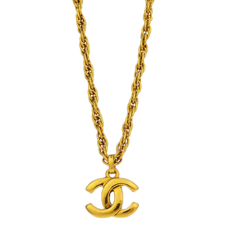Chanel Gold CC Chain Pendant Necklace 125213
