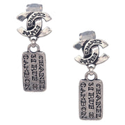 Chanel Dangle CC Earrings Clip-On Silver 99A 125214