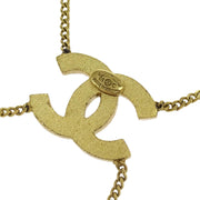 Chanel Gold CC Pendant Necklace Rhinestone 01C 125215