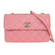 Chanel Pink Lambskin Shoulder Bag 125222
