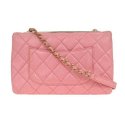 Chanel Pink Lambskin Shoulder Bag 125222