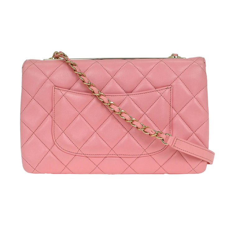 Chanel Pink Lambskin Shoulder Bag 125222