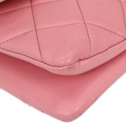 Chanel Pink Lambskin Shoulder Bag 125222