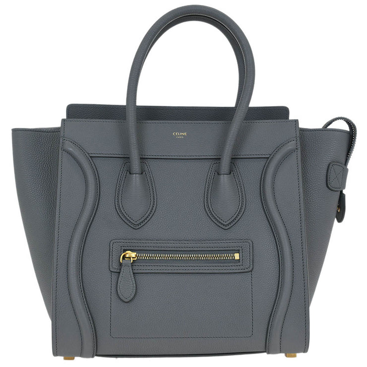 Celine Gray Leather Micro Luggage Tote Bag F-AT-2109 F-CU-3109 125225