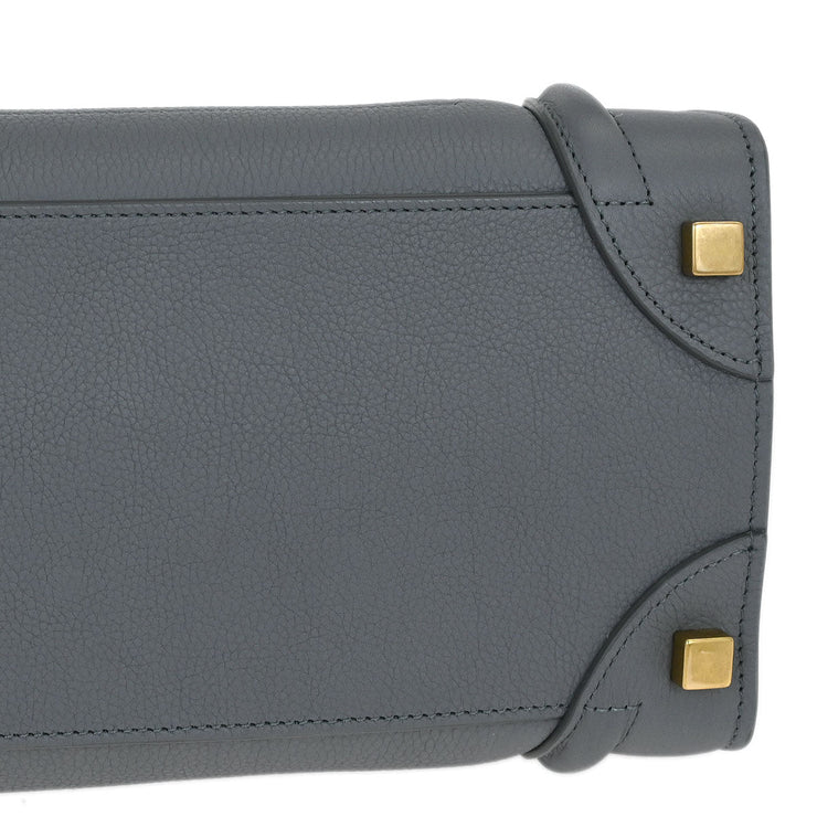 Celine Gray Leather Micro Luggage Tote Bag F-AT-2109 F-CU-3109 125225