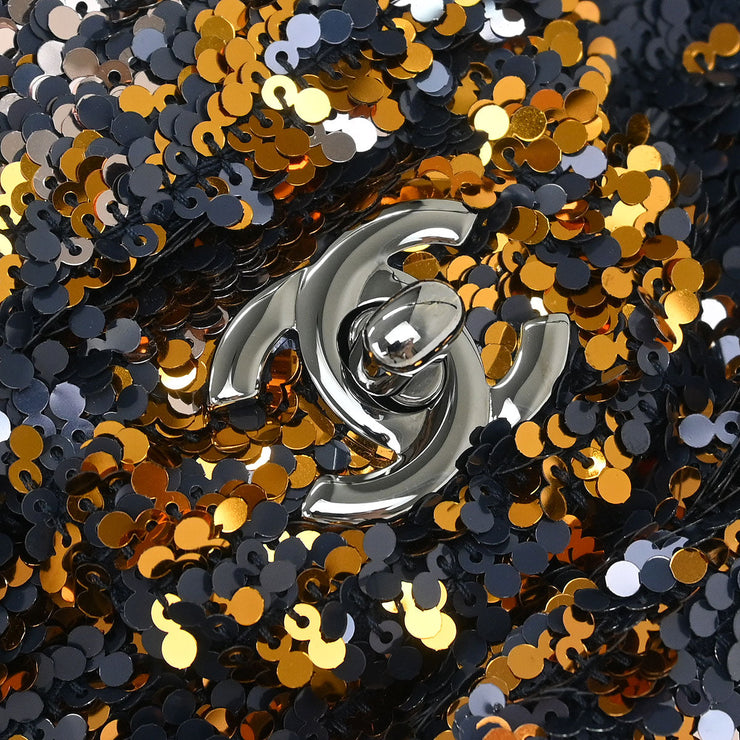 Chanel Navy Sequins Shoulder Bag 125227