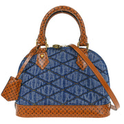 Louis Vuitton Denim Malletage Alma BB 2way Handbag M55048 FL1159 125228