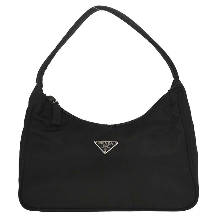 Prada Black Nylon Handbag 25/31 125229