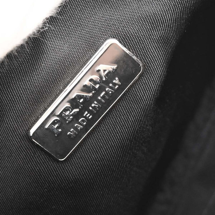 Prada Black Nylon Handbag 25/31 125229