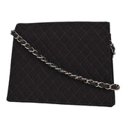 Chanel Black Canvas Emblem Shoulder Bag 125231