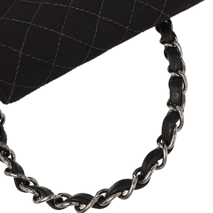 Chanel Black Canvas Emblem Shoulder Bag 125231