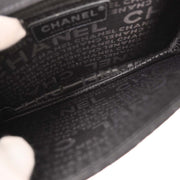 Chanel Black Canvas Emblem Shoulder Bag 125231