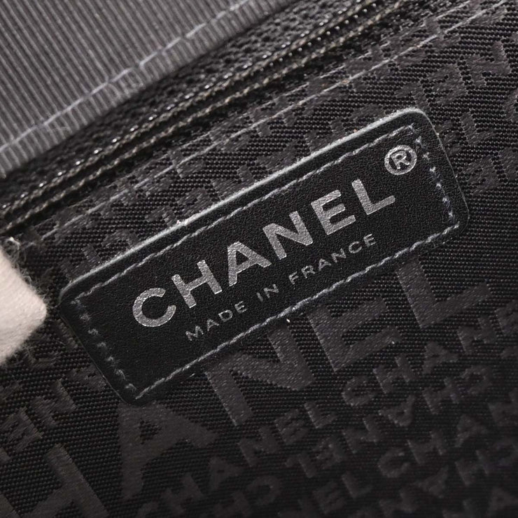 Chanel Black Canvas Emblem Shoulder Bag 125231