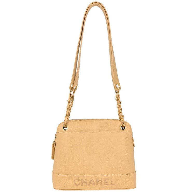 Chanel Beige Calfskin Shoulder Bag 125232