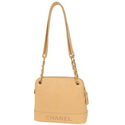 Chanel Beige Calfskin Shoulder Bag 125232