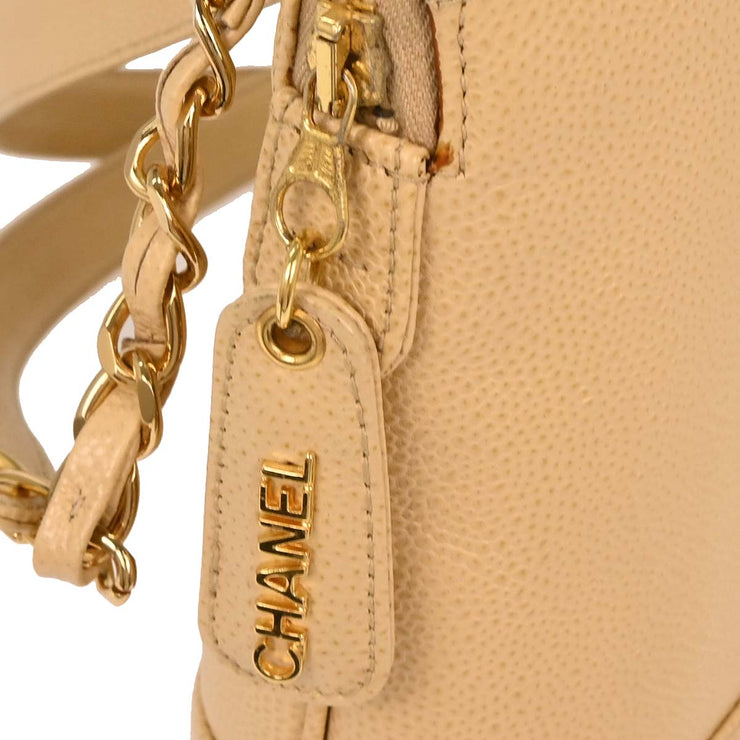 Chanel Beige Calfskin Shoulder Bag 125232