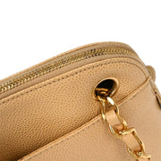 Chanel Beige Calfskin Shoulder Bag 125232