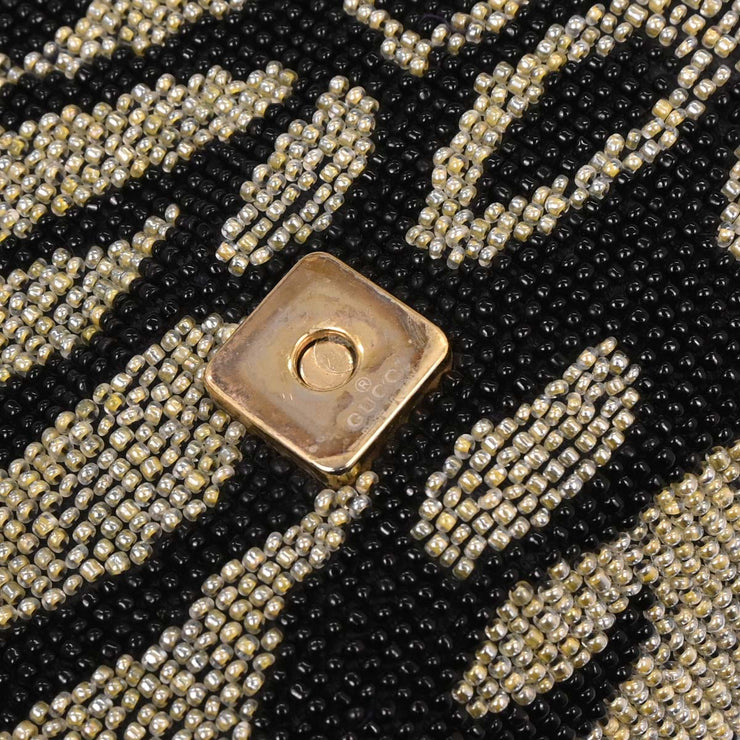 Gucci Black Gray Beaded Handbag 001.3929 000926 125238
