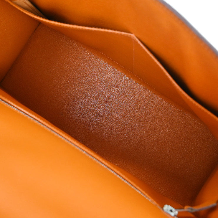 Hermes Orange Swift Kelly 32 Sellier 2way Handbag X21 Square:H 125241