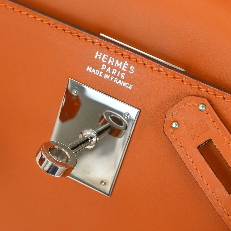Hermes Orange Swift Kelly 32 Sellier 2way Handbag X21 Square:H 125241