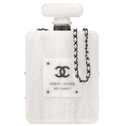 Chanel White Acrylic Perfume Bottle Shoulder Bag 125243