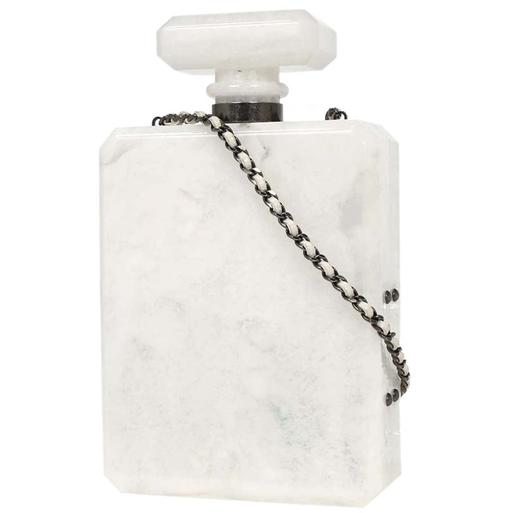 Chanel White Acrylic Perfume Bottle Shoulder Bag 125243