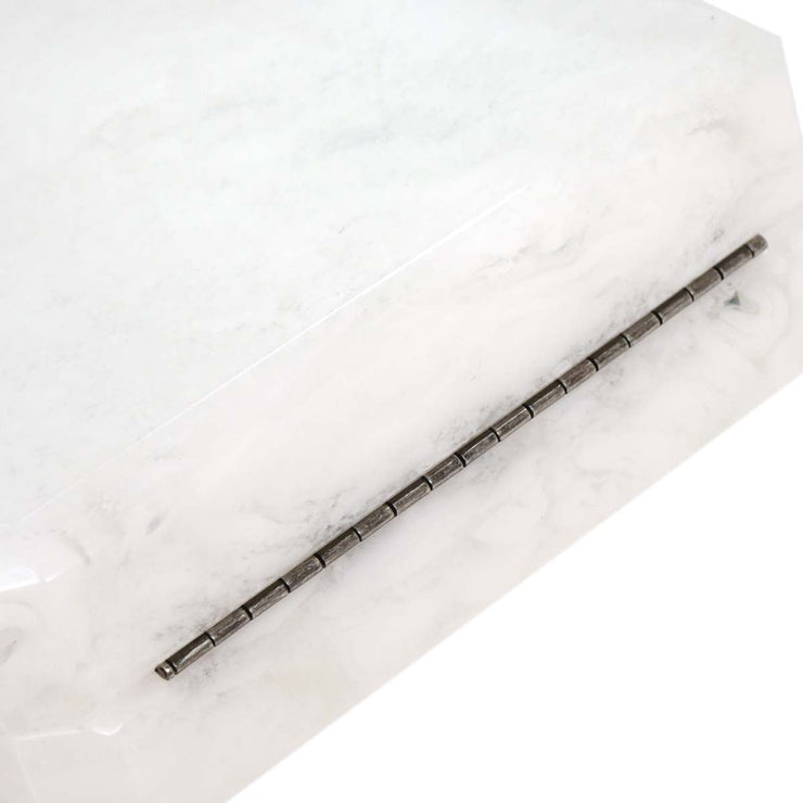 Chanel White Acrylic Perfume Bottle Shoulder Bag 125243