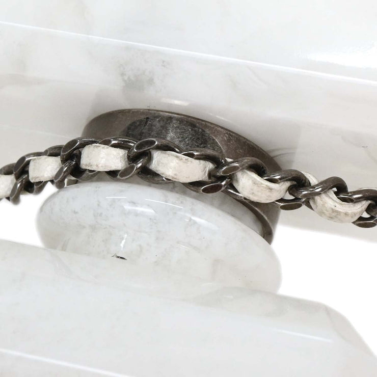 Chanel White Acrylic Perfume Bottle Shoulder Bag 125243