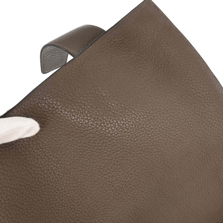 Hermes Taupe Gray Taurillon Clemence Alfred 35 Messenger Bag  Square:R B189 125245