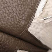 Hermes Taupe Gray Taurillon Clemence Alfred 35 Messenger Bag  Square:R B189 125245