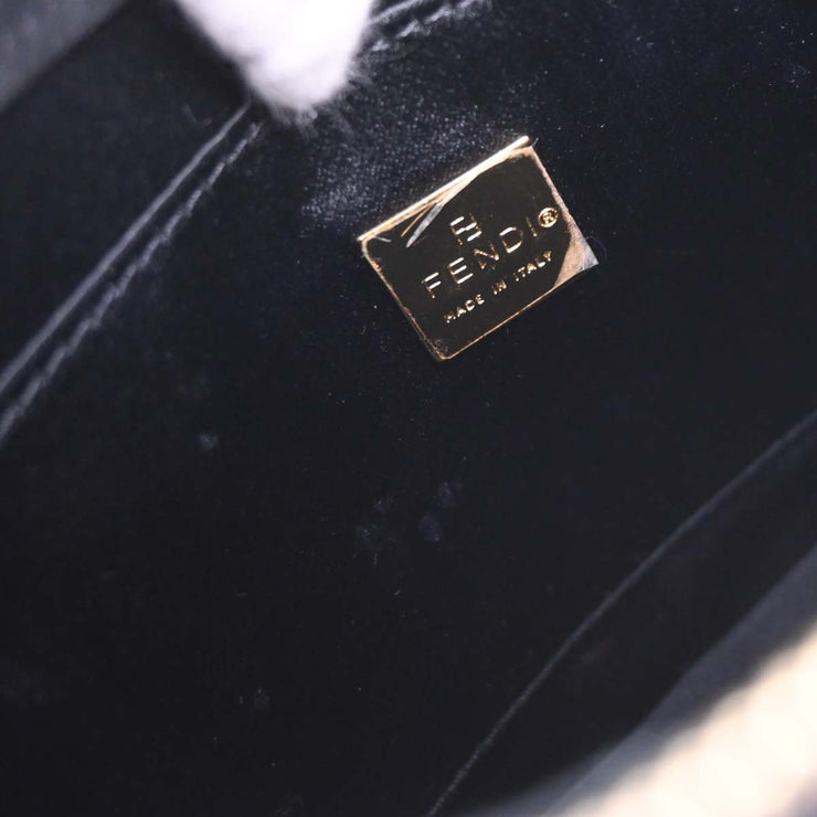 Fendi Black Brown Studded Zucca Handbag 8316605001 125249