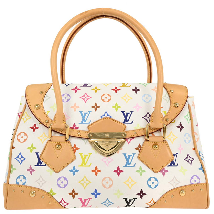 Louis Vuitton White Multicolor Beverly GM Handbag M40201 DU1078 125256