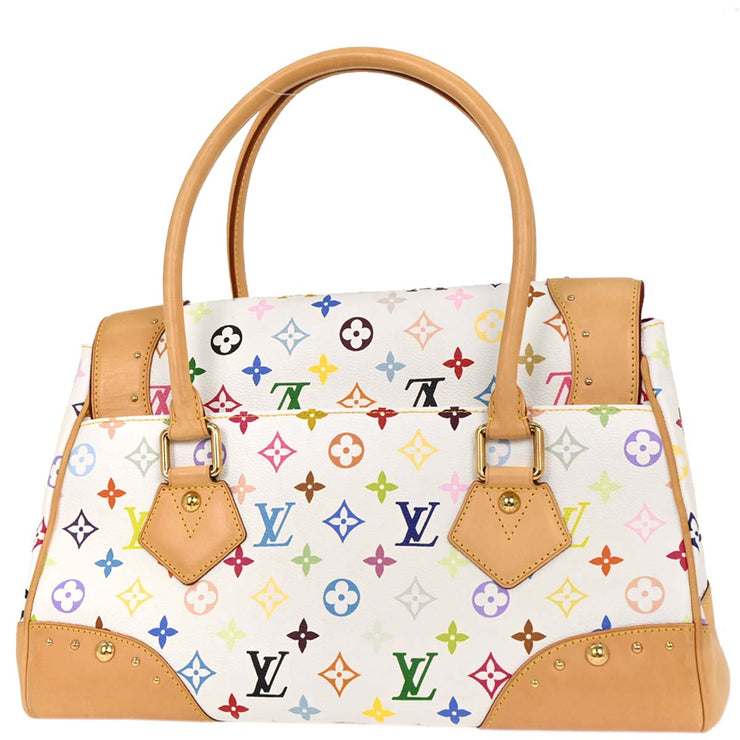 Louis Vuitton White Multicolor Beverly GM Handbag M40201 DU1078 125256