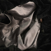 Chanel Black Artificial Fur Hobo 2way Handbag 125258