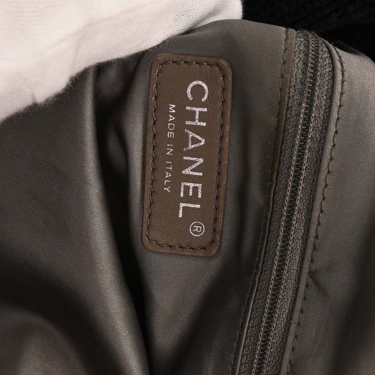 Chanel Black Artificial Fur Hobo 2way Handbag 125258