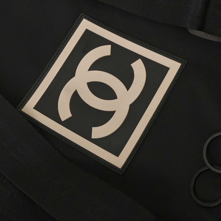 Chanel Black Nylon Sport Line Duffle Gym Handbag 125261