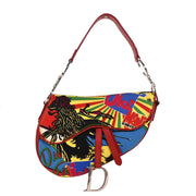 Christian Dior Red Dior Mania Saddle Handbag 01RU1013 125270