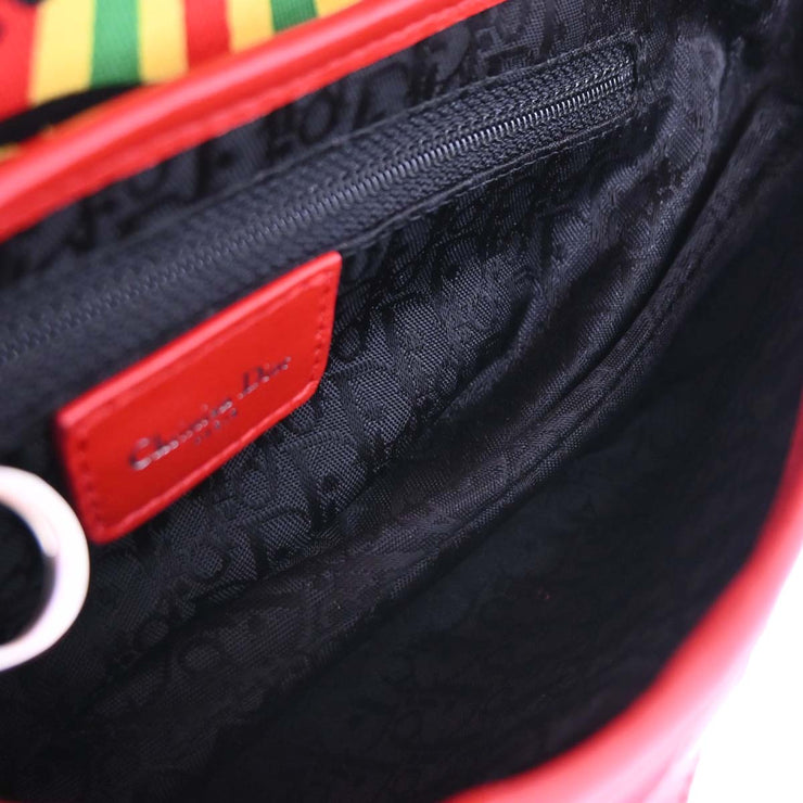 Christian Dior Red Dior Mania Saddle Handbag 01RU1013 125270