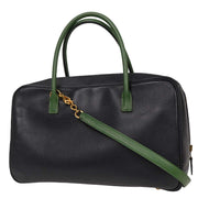 Hermes Green Blue Indigo Courchevel Lorraine Handbag Z Square:J 125271