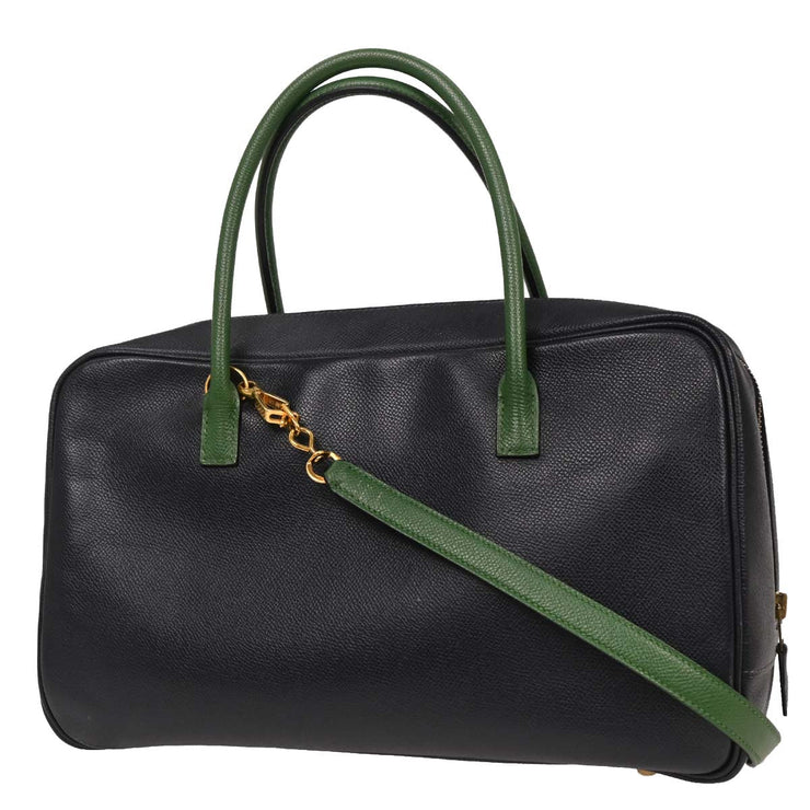 Hermes Green Blue Indigo Courchevel Lorraine Handbag Z Square:J 125271