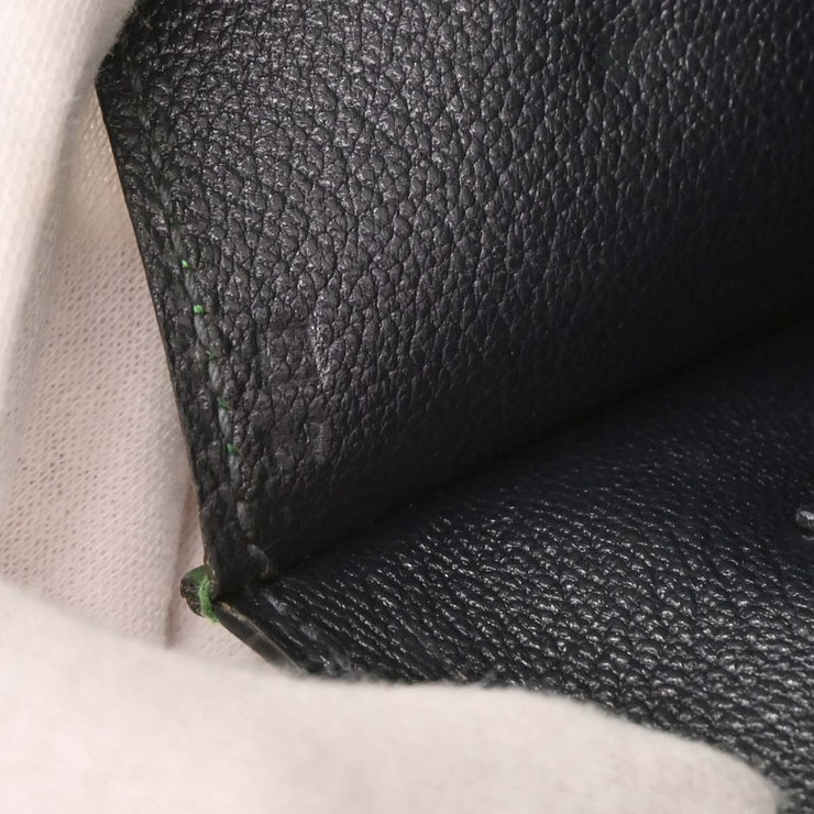 Hermes Green Blue Indigo Courchevel Lorraine Handbag Z Square:J 125271