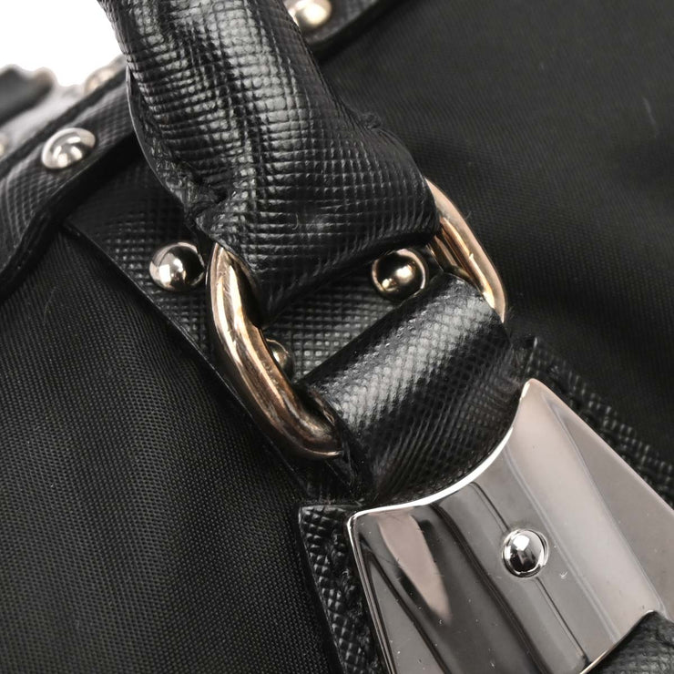 Prada Black Nylon 2way Handbag 180 125272