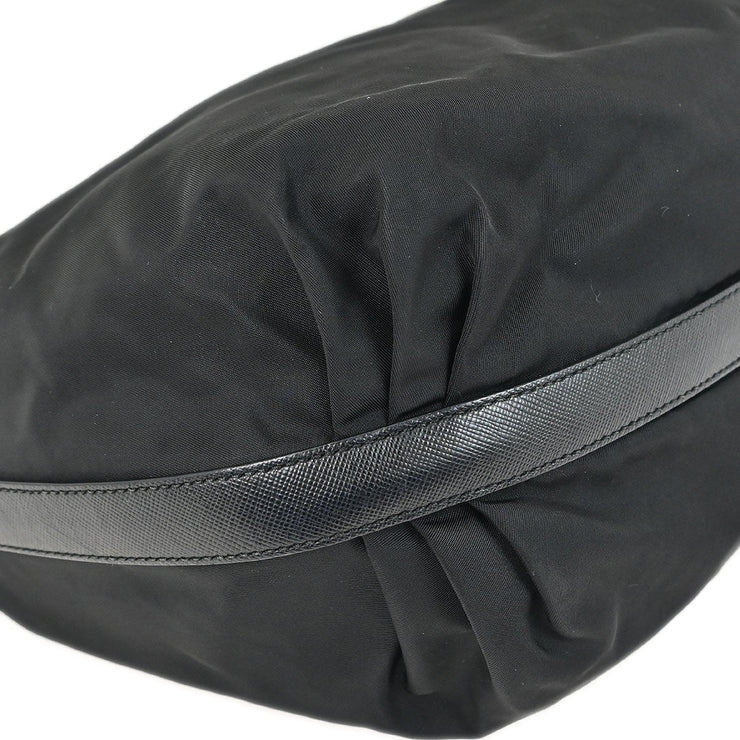 Prada Black Nylon Hobo Handbag 165 125288
