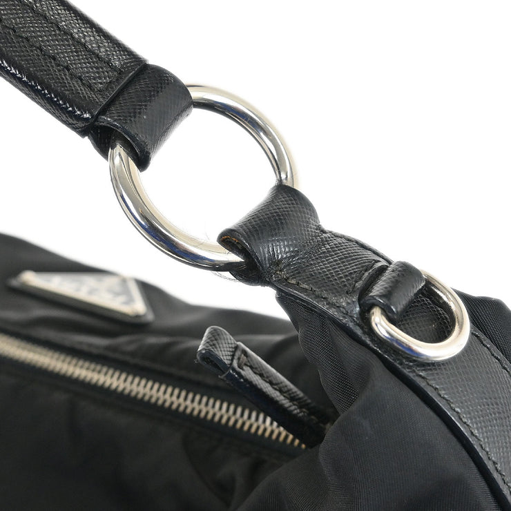 Prada Black Nylon Hobo Handbag 165 125288